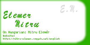 elemer mitru business card